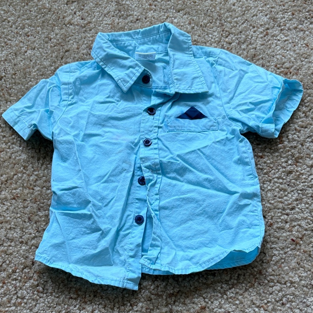 Kids Light Blue Button-Up Shirt